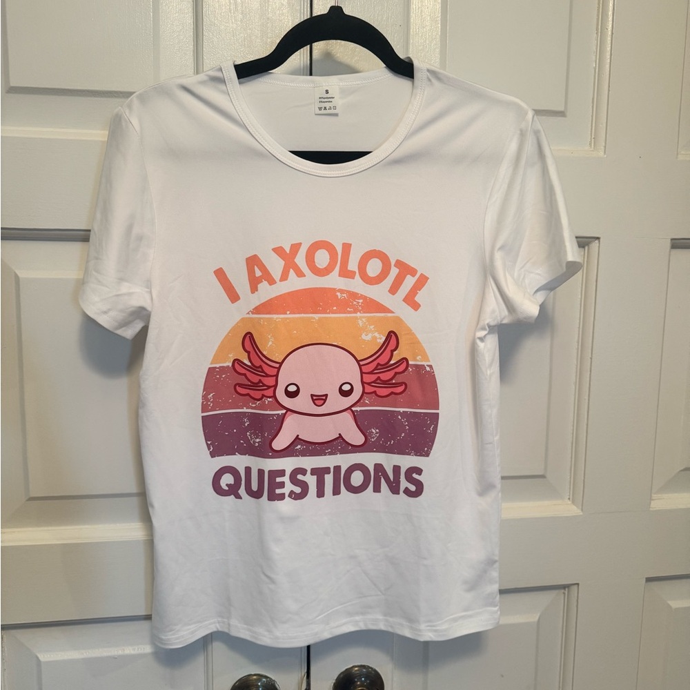 White Axolotl Graphic Tee